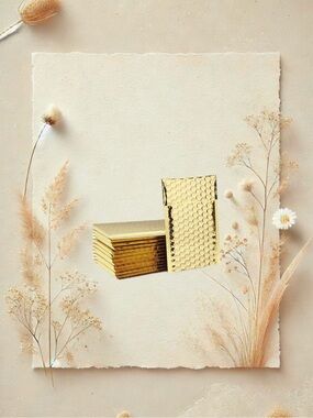 15 ct 8"x4" Metallic Gold Bubble Mailers